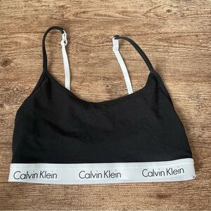 Calvin Klein Branded Black and White Bralette Size Medium